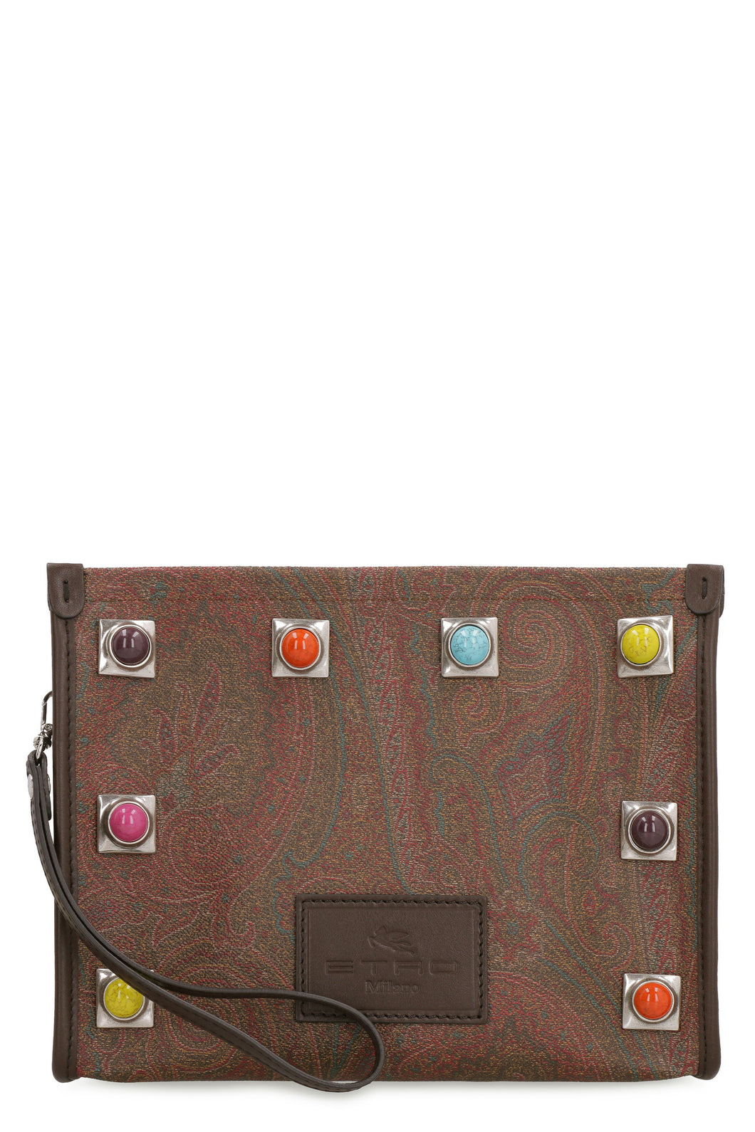 Jacquard fabric clutch