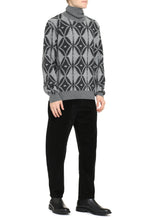 Load image into Gallery viewer, Two-tone wool knit turtleneck pullover
