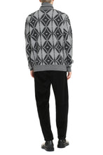 Load image into Gallery viewer, Two-tone wool knit turtleneck pullover

