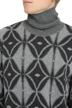Load image into Gallery viewer, Two-tone wool knit turtleneck pullover
