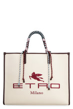 Load image into Gallery viewer, Canvas and leather tote bag
