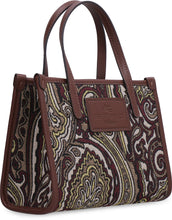 Load image into Gallery viewer, Globetrotter Jacquard fabric mini-tote bag
