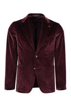 Load image into Gallery viewer, Single-breasted velvet jacket
