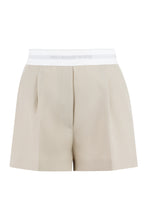 Load image into Gallery viewer, High-waist wool shorts
