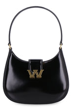 Load image into Gallery viewer, Small leather hobo bag with embossed W logo
