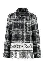 Load image into Gallery viewer, Olivia Logo checked wool jacket

