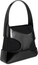 Load image into Gallery viewer, Leather and canvas shoulder bag
