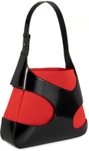 Load image into Gallery viewer, Leather and canvas shoulder bag
