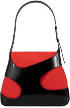Load image into Gallery viewer, Leather and canvas shoulder bag
