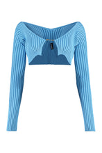 Load image into Gallery viewer, Pralu ribbed cropped cardigan
