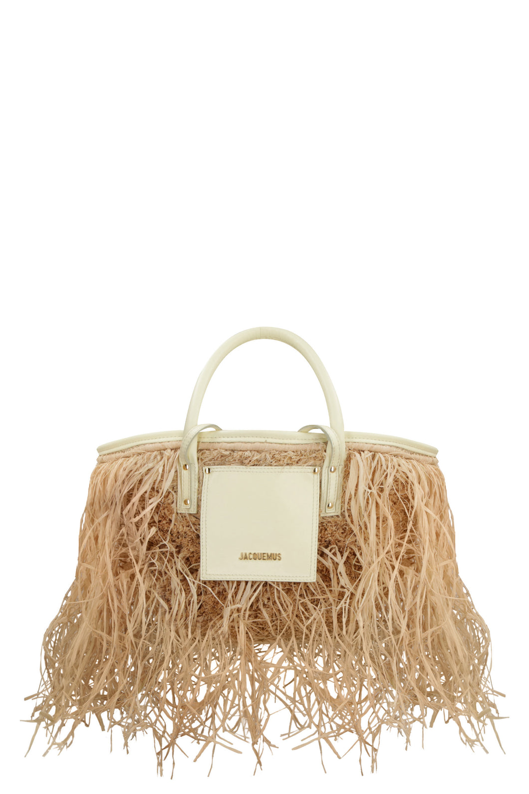 Le Panier Soli fringed raffia tote bag