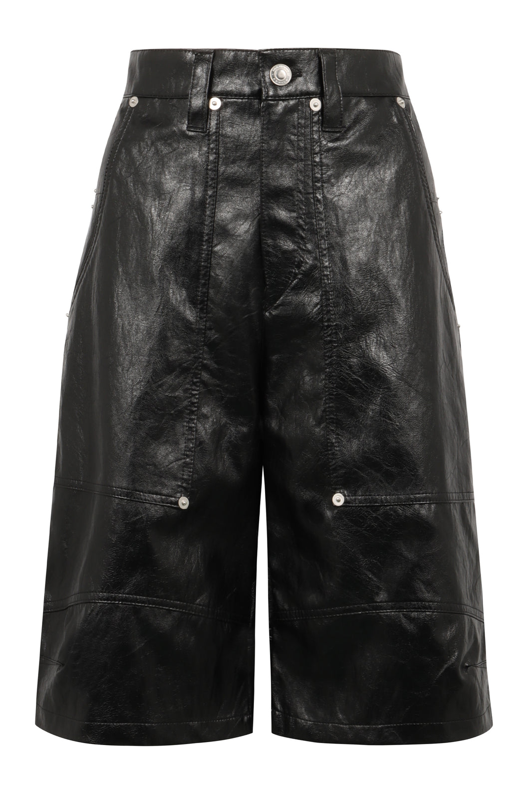 Vegan leather shorts
