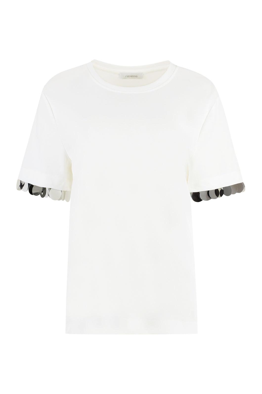 Viscose crew-neck T-shirt