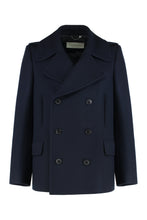 Load image into Gallery viewer, Double-breasted coat in wool mix

