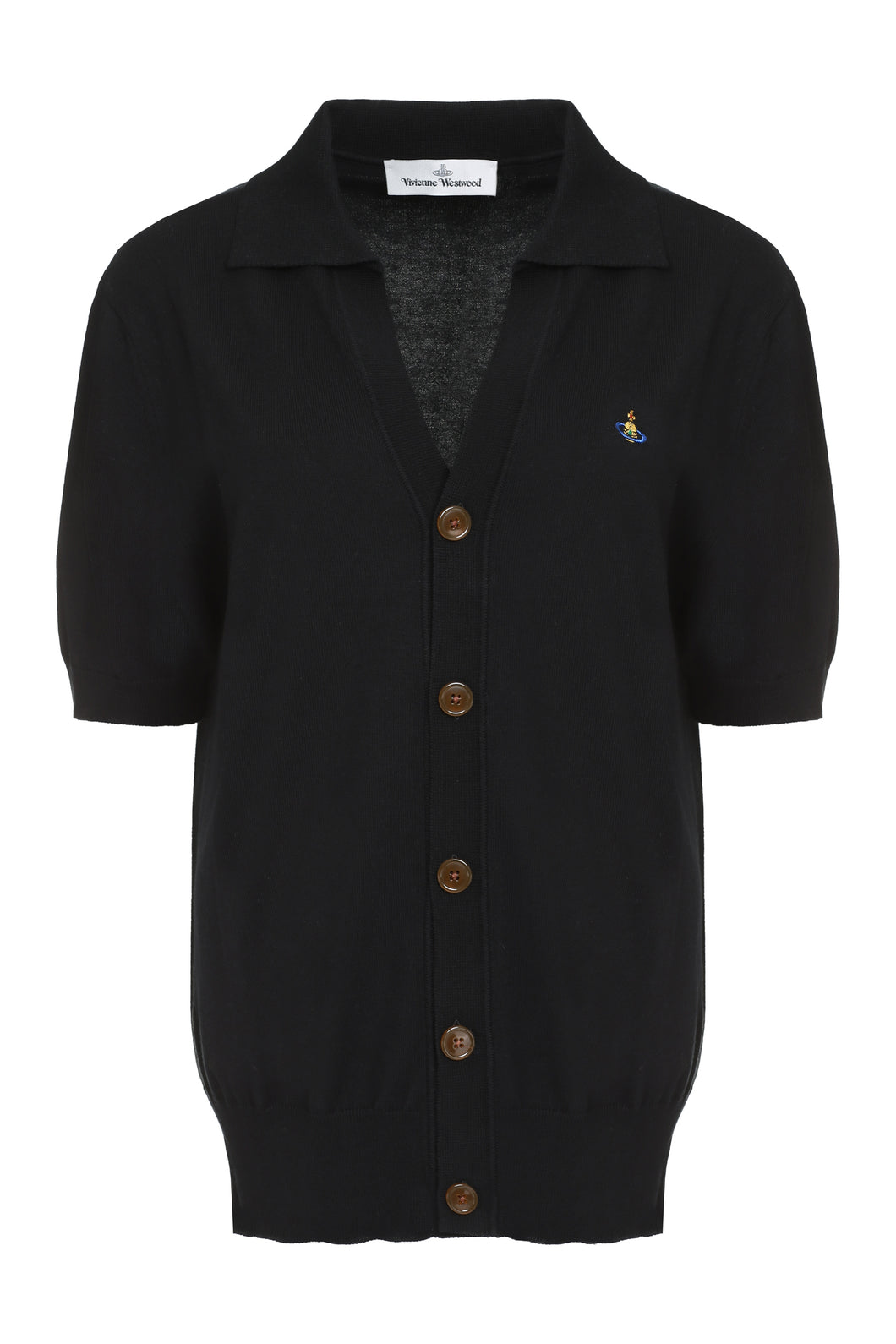 Logo detail cotton cardigan