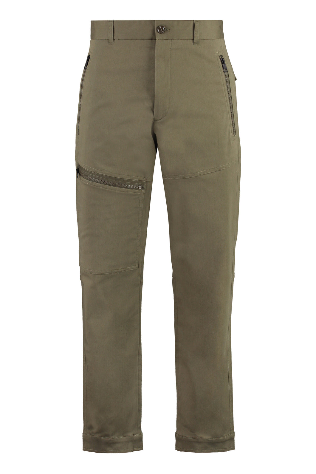 Multi-pocket cotton trousers
