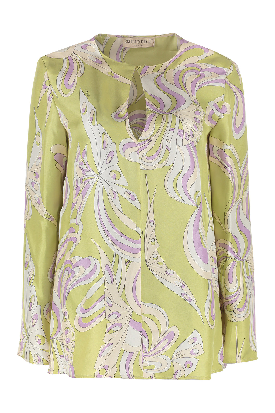 Printed silk blouse