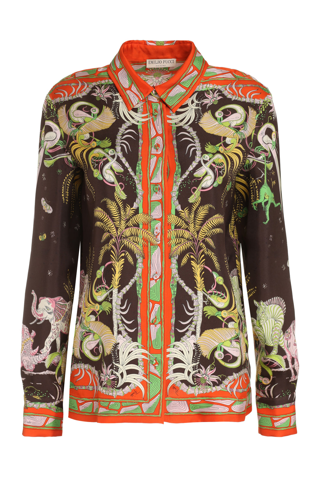 Printed silk shirt