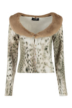 Load image into Gallery viewer, Faux fur collar cardigan
