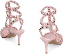 Load image into Gallery viewer, Rockstud leather pointy-toe slingback
