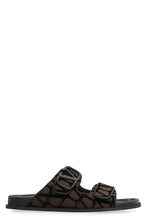 Load image into Gallery viewer, Valentino Garavani - Vlogo leather and fabric slides
