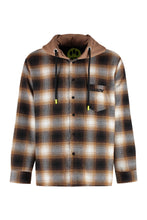 Load image into Gallery viewer, Checked shirt with jersey hood
