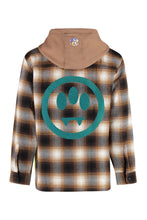 Load image into Gallery viewer, Checked shirt with jersey hood
