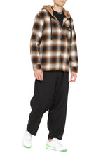 Load image into Gallery viewer, Checked shirt with jersey hood
