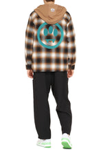 Load image into Gallery viewer, Checked shirt with jersey hood
