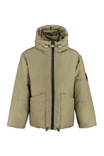 Load image into Gallery viewer, Hooded full-zip down jacket
