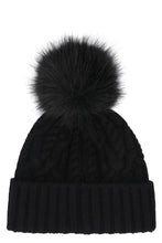 Load image into Gallery viewer, Knitted wool hat with pom-pom
