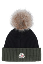 Load image into Gallery viewer, Ribbed knit wool beanie hat
