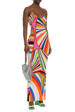 Load image into Gallery viewer, Printed silk long dress
