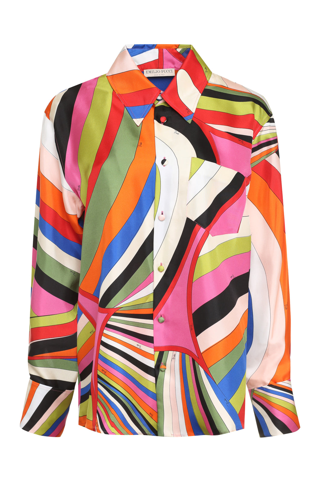 Printed silk shirt