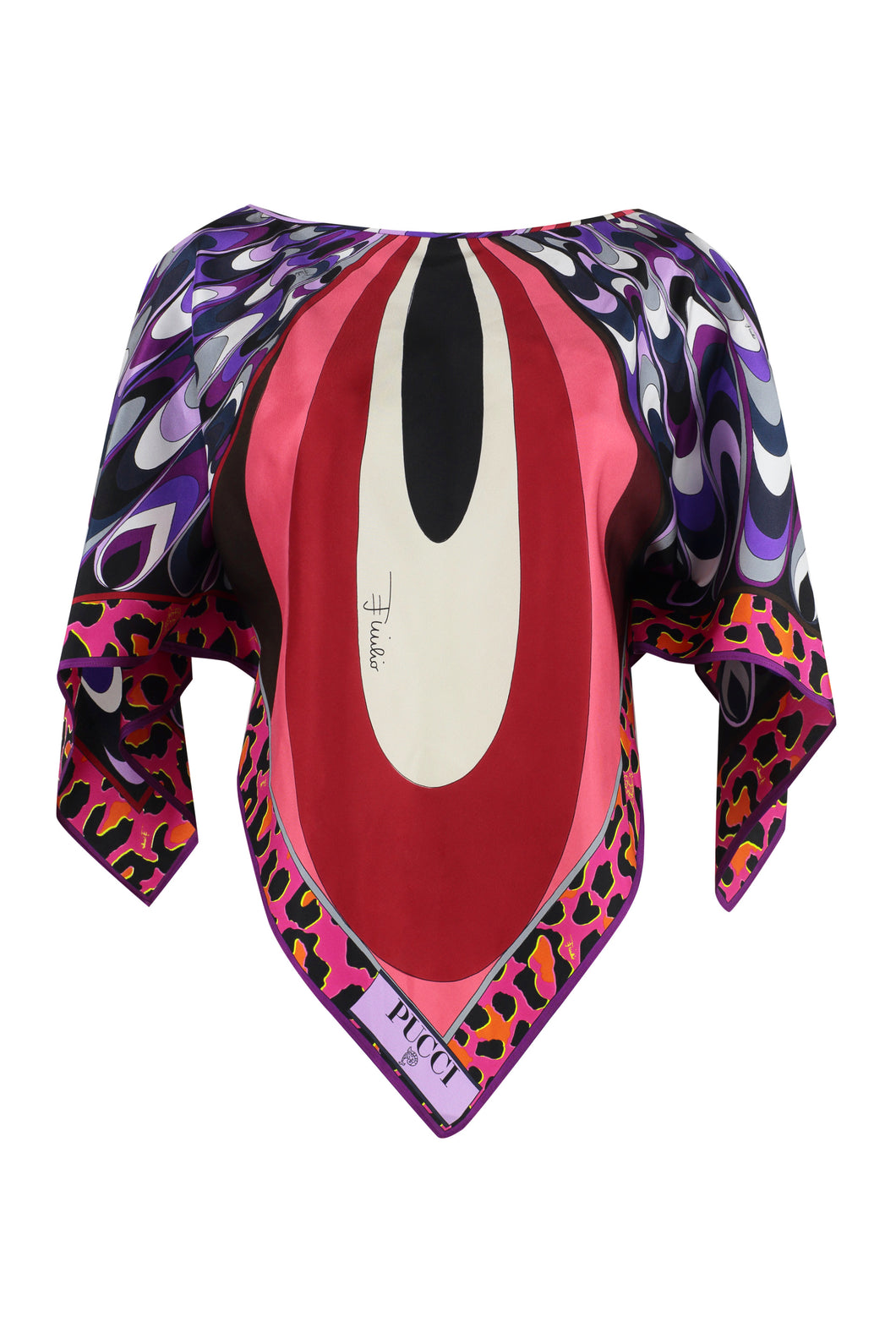 Printed silk blouse