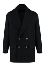 Load image into Gallery viewer, Wool blend double-breasted coat
