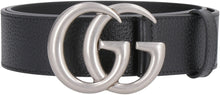 Load image into Gallery viewer, Leather belt with double G buckle

