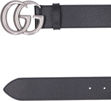 Load image into Gallery viewer, Leather belt with double G buckle
