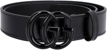 Load image into Gallery viewer, Leather belt with interlocking G buckle
