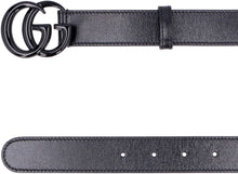 Load image into Gallery viewer, Leather belt with interlocking G buckle
