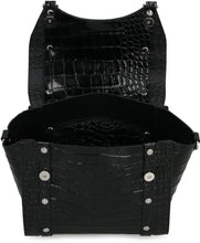 Load image into Gallery viewer, Betty Crocodile print leather handbag
