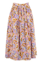 Load image into Gallery viewer, Violet floral print skirt
