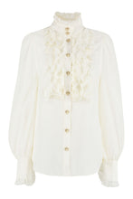 Load image into Gallery viewer, Kaleidoscope ruffled shirt
