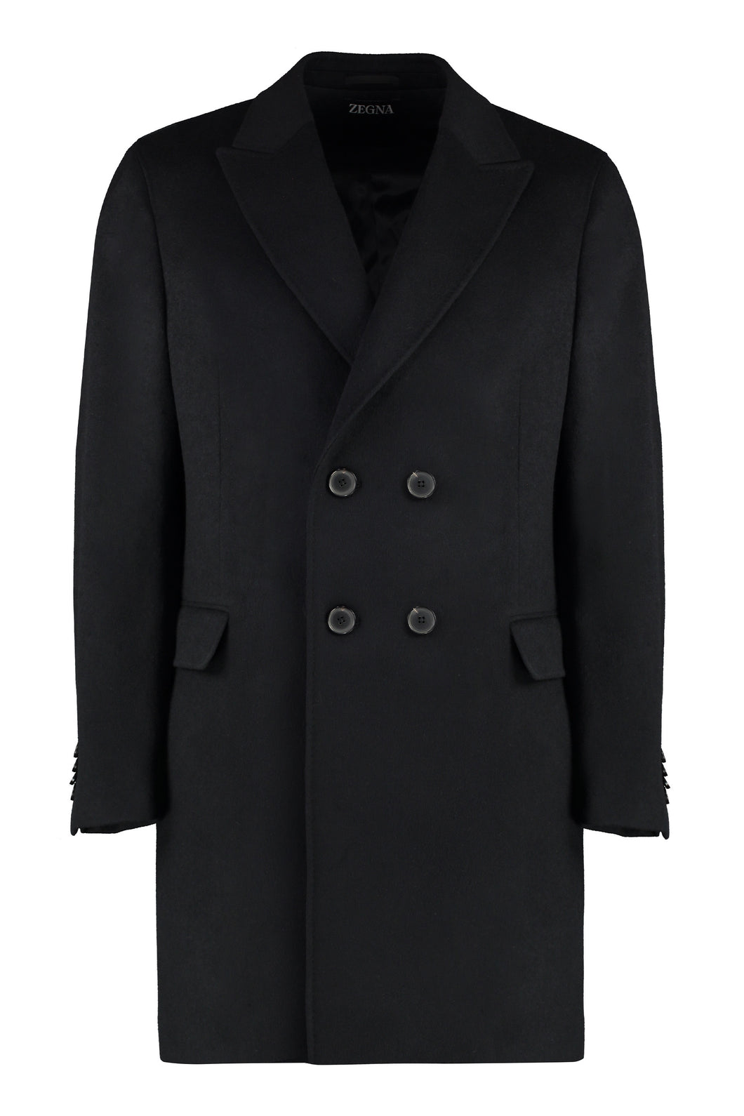 Wool blend double-breasted coat
