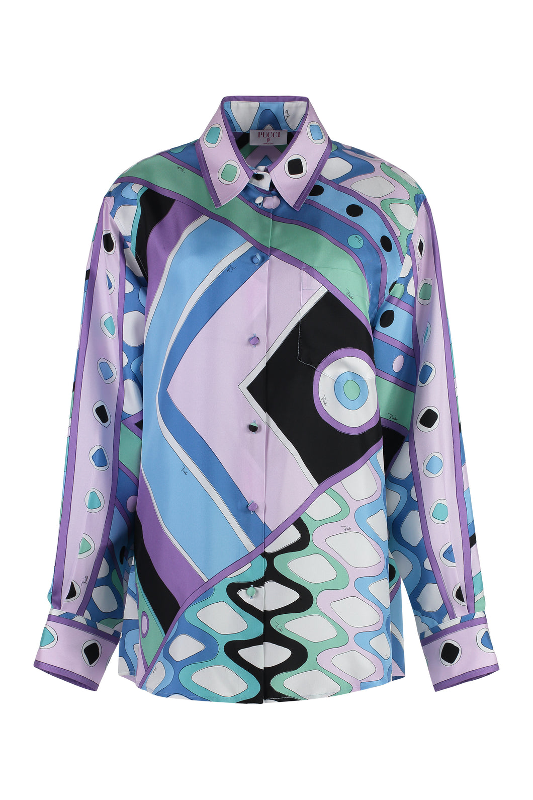 Printed silk shirt