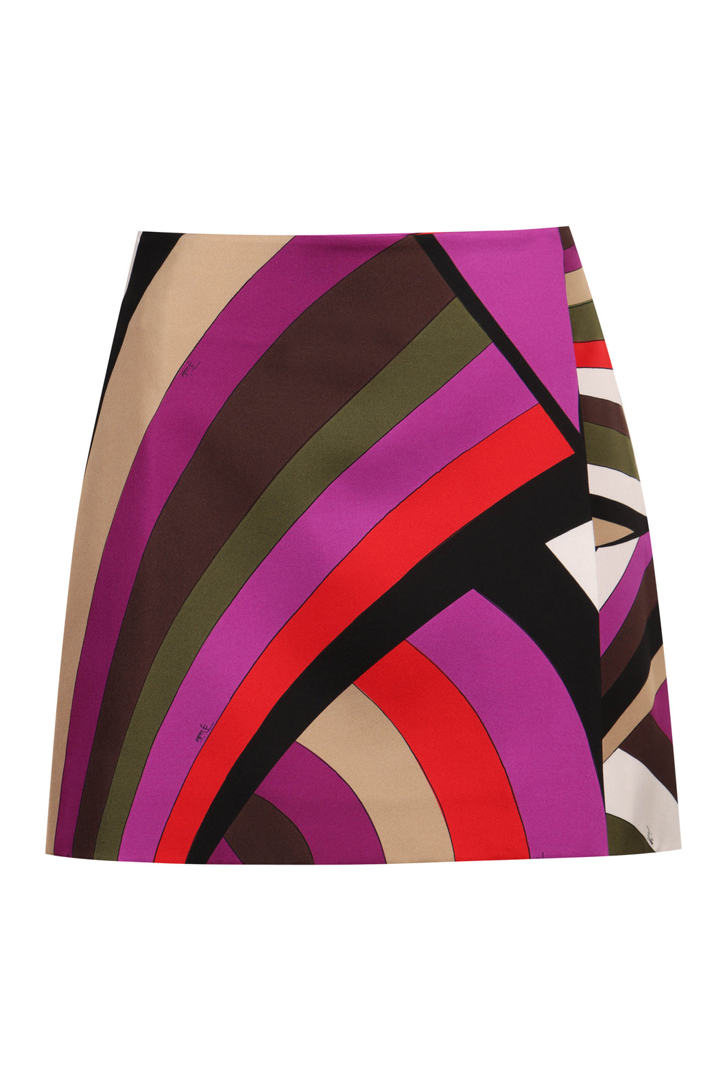 Printed silk skirt