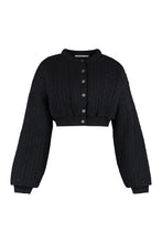 Load image into Gallery viewer, Cropped-length knitted cardigan
