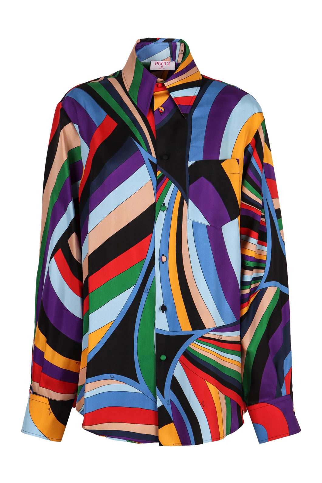 Printed silk shirt
