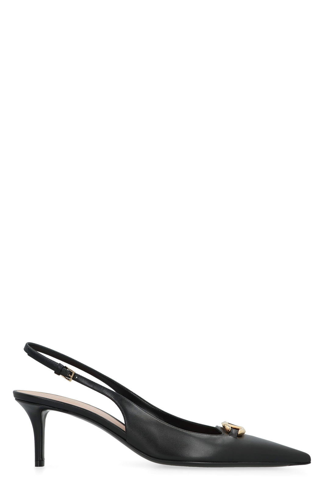 Leather slingback pumps
