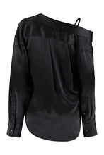 Load image into Gallery viewer, Asymmetric silk shirt
